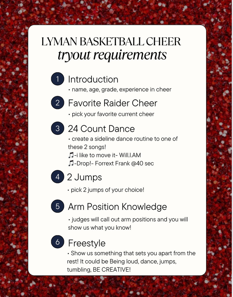 Cheer Tryouts Requirements