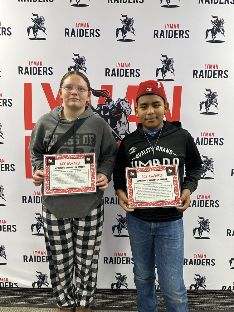 Middle School ACE Award recipients! congrats!