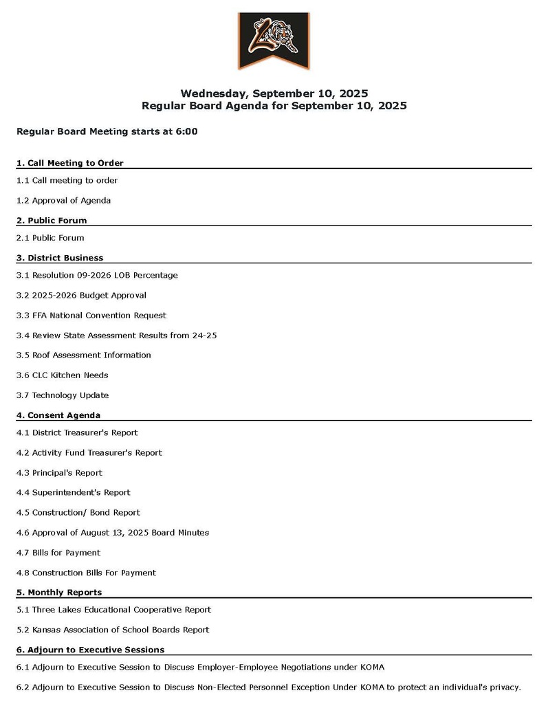 September 2025 Regular BOE Mtg