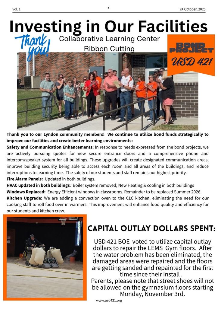 Superintendent Newsletter: Tiger Times 1st Qrtr 2025 P4