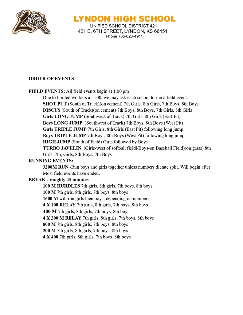 order of events
