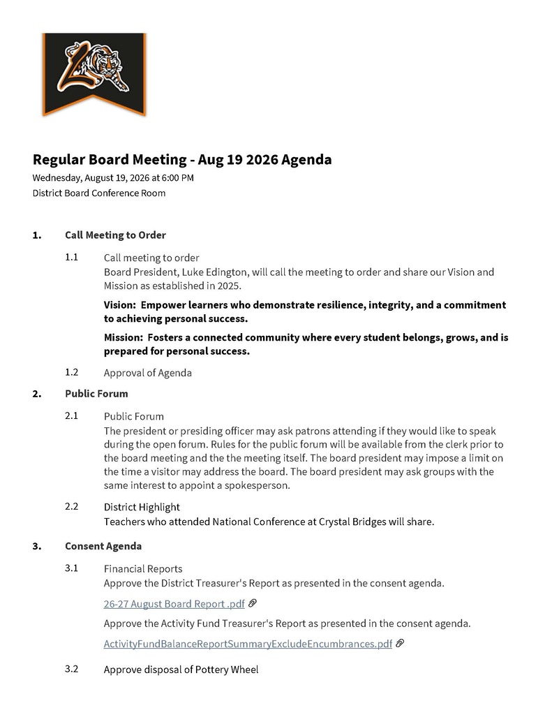 August 2026 BOE Agenda p1