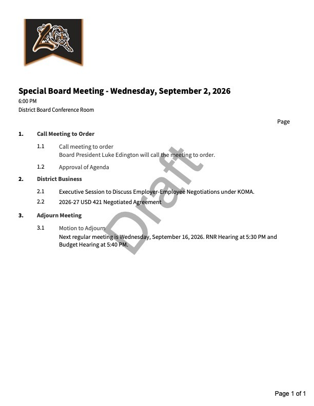 BOE Special Mtg 9 2 26
