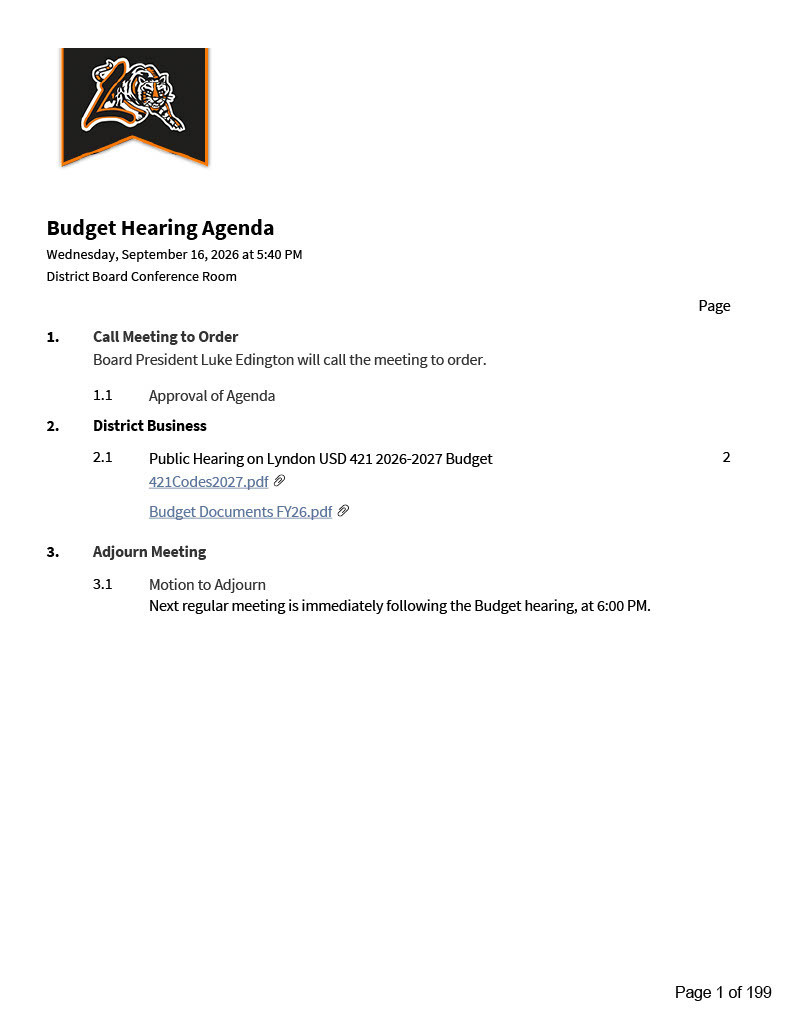 Budget Hearing FY27