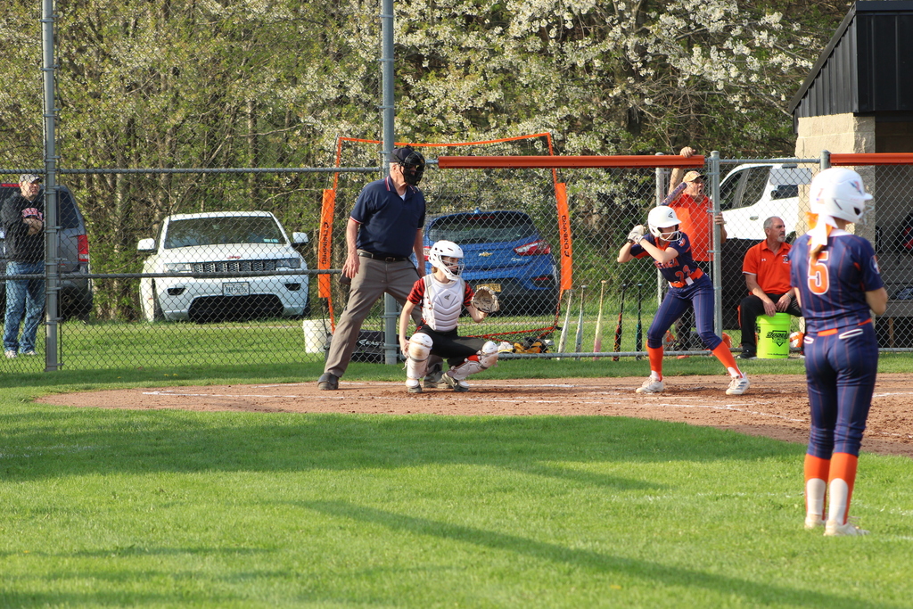 catcher in softball game