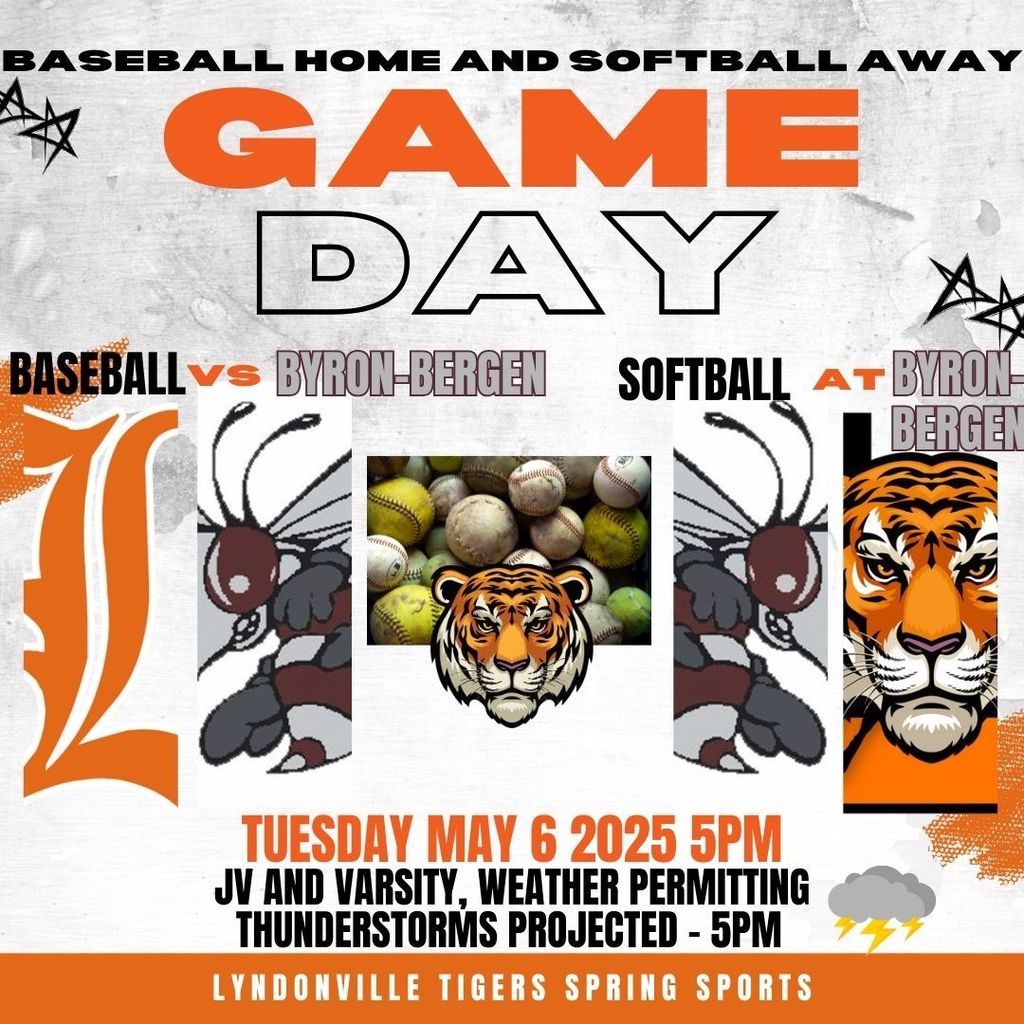 baseball and softball games flyer