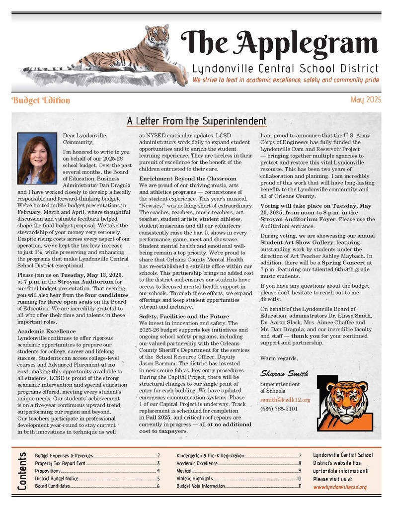 cover of budget newsletter