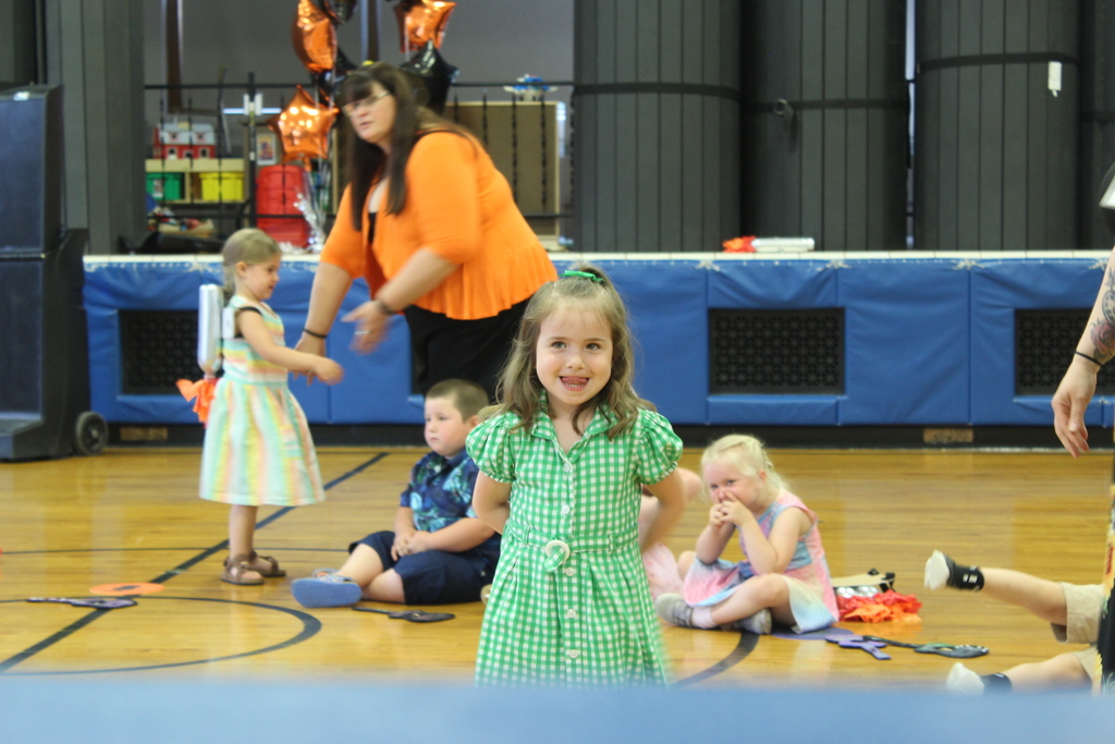 girl standing in gym