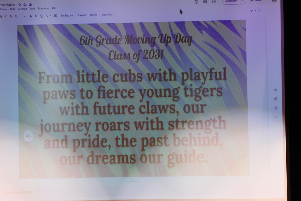 slide with words on it