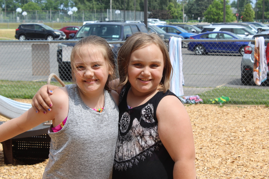 two girls on the playground