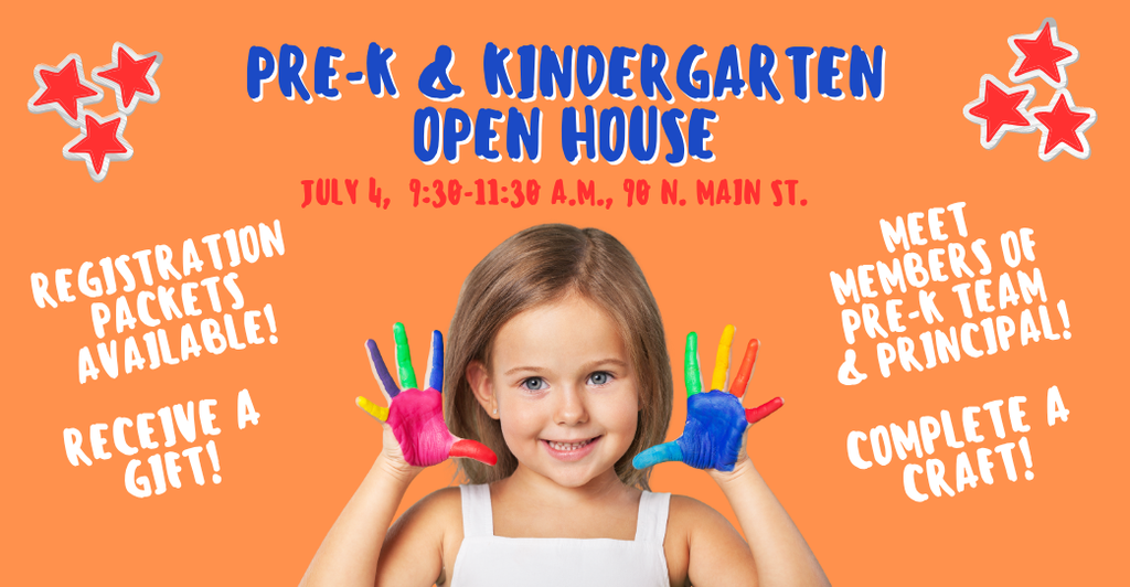 Pre-K Kindergarten Open House flyer