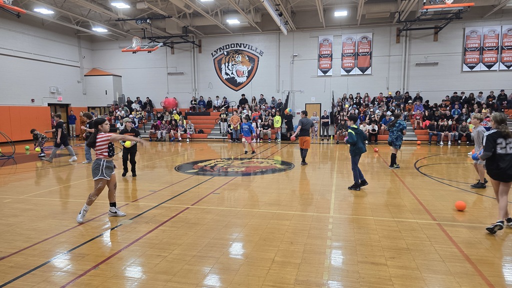 students playing castleball in the gym