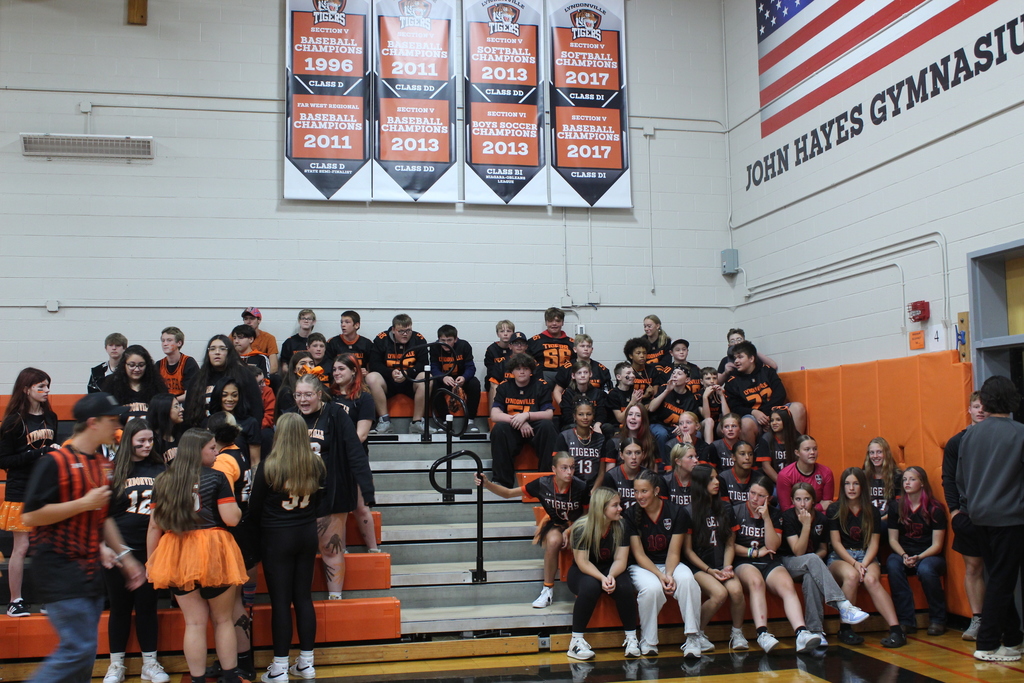 students in the bleachers