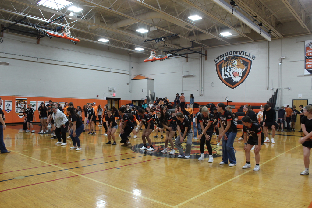 students dancing in gym