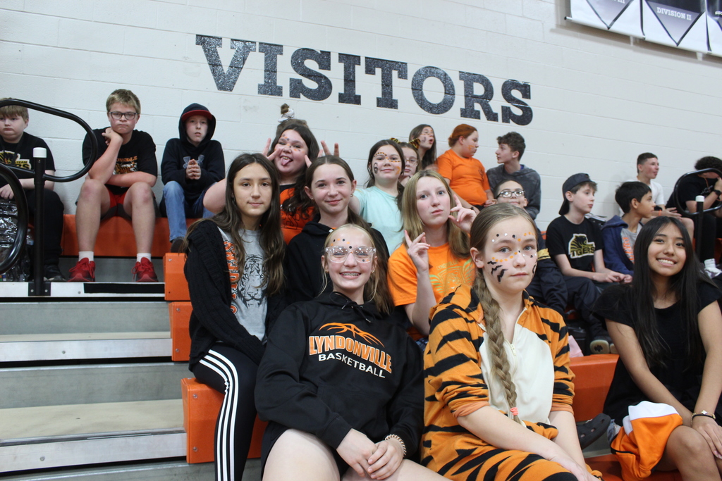 students in the bleachers