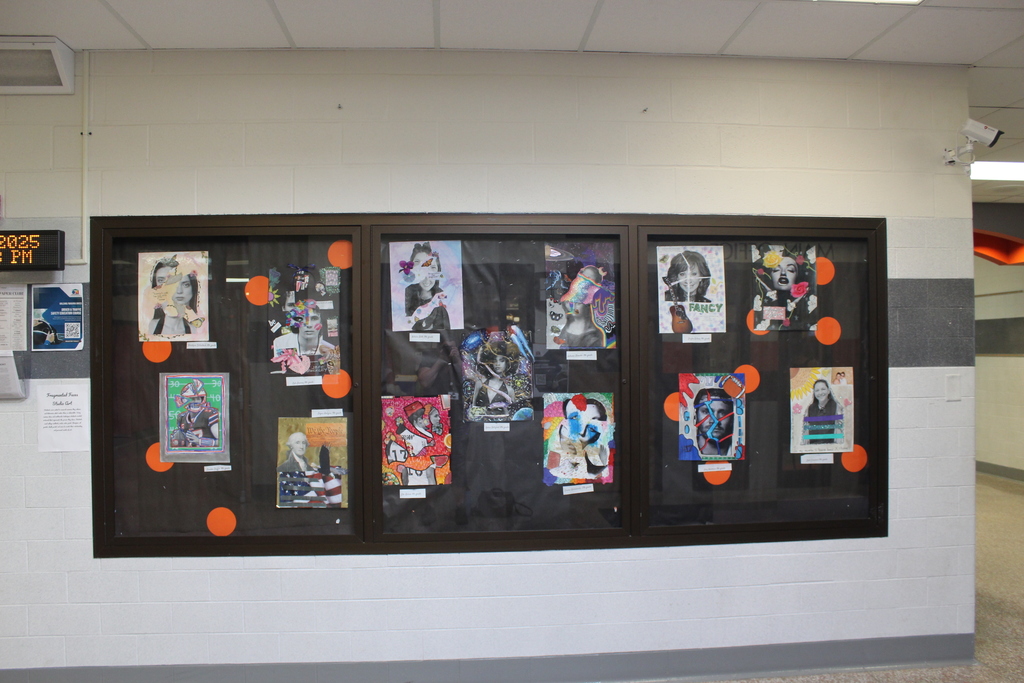 artwork in display case