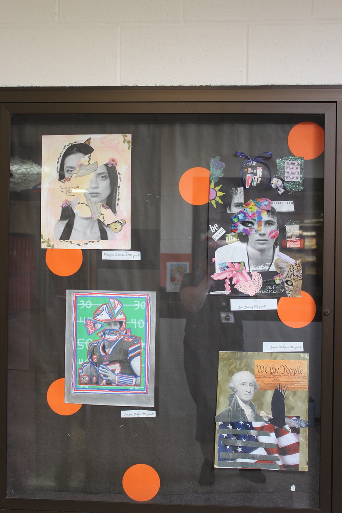 artwork in display case