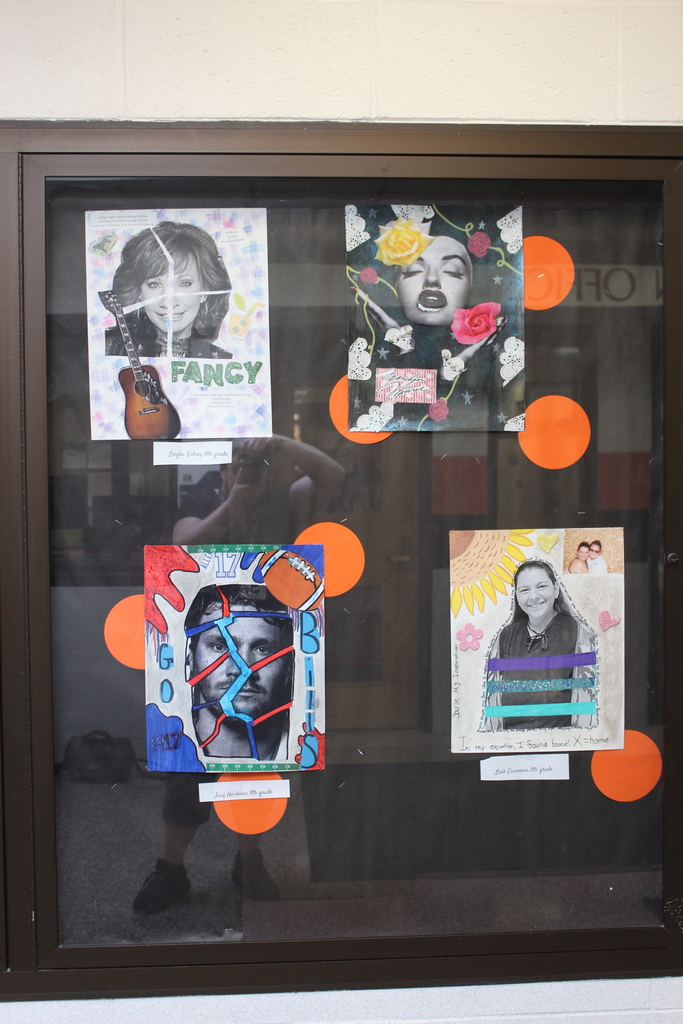 artwork in display case