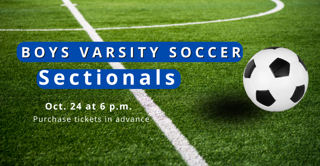 boys varsity soccer sectionals game flyer
