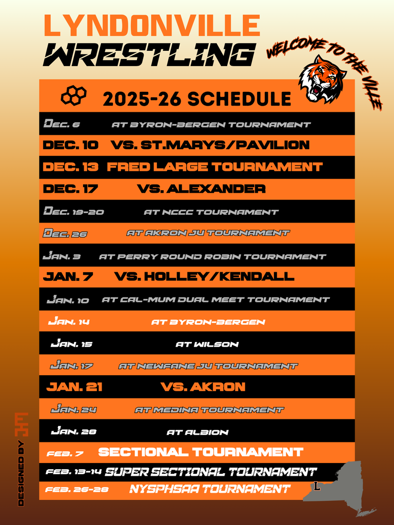 wrestlingl winter season schedule