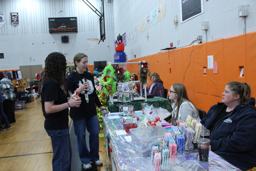 people shopping at booths