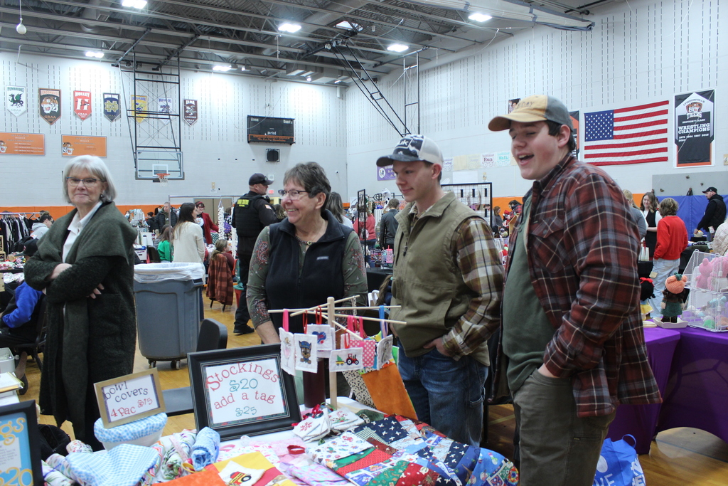 people shopping at booths