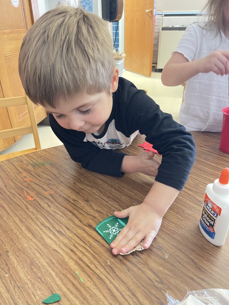 boy working on craft