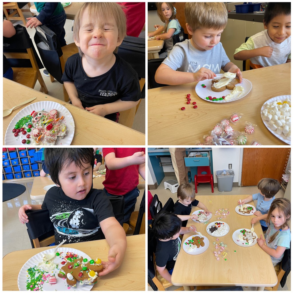 students working on gingerbread people
