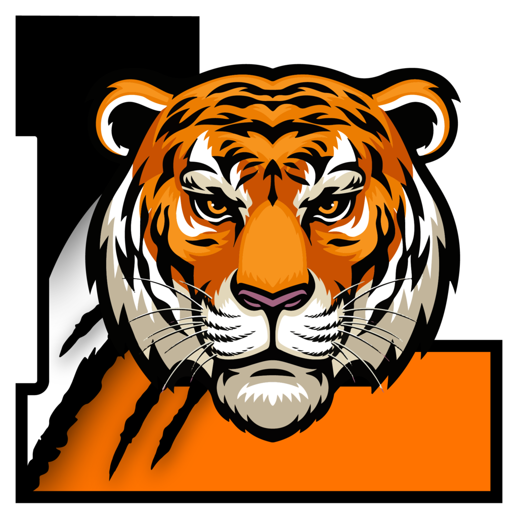 L with tiger head logo