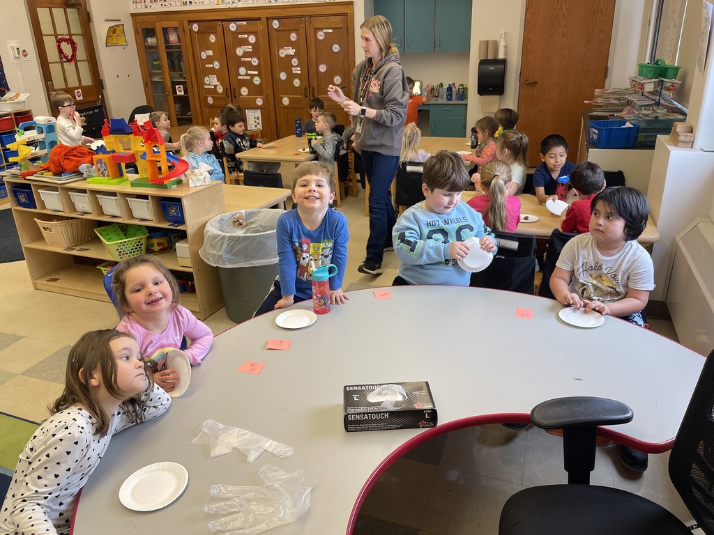 students eating donut holes