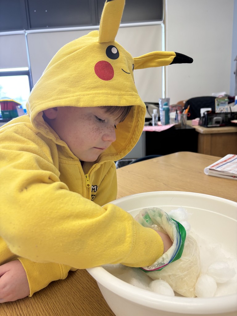 one student working at desk
