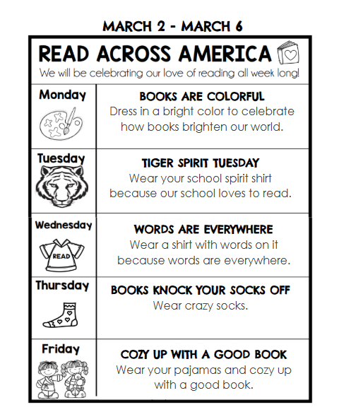 flyer for read across america week