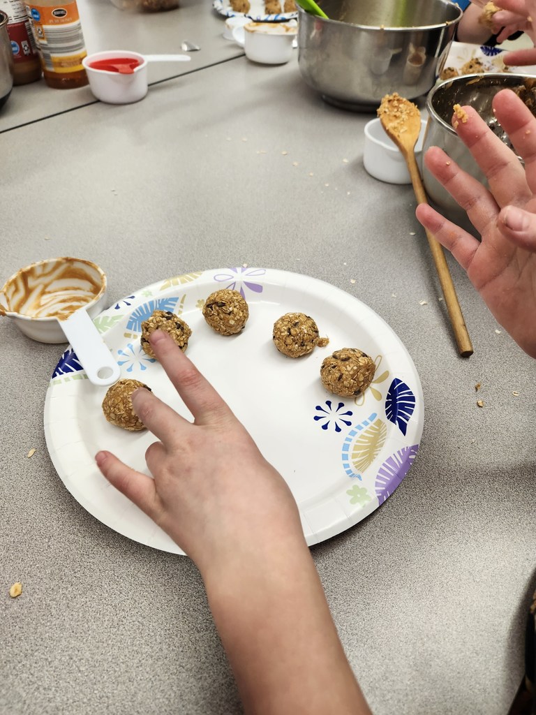 plate of food in front of a student
