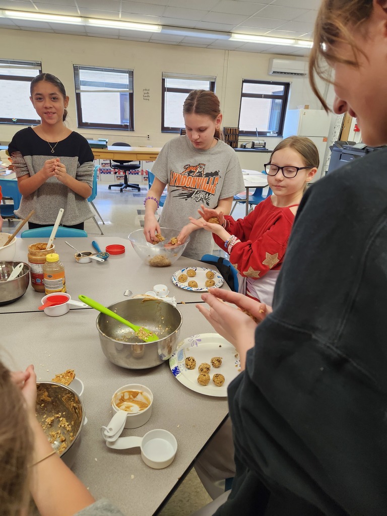 students making food