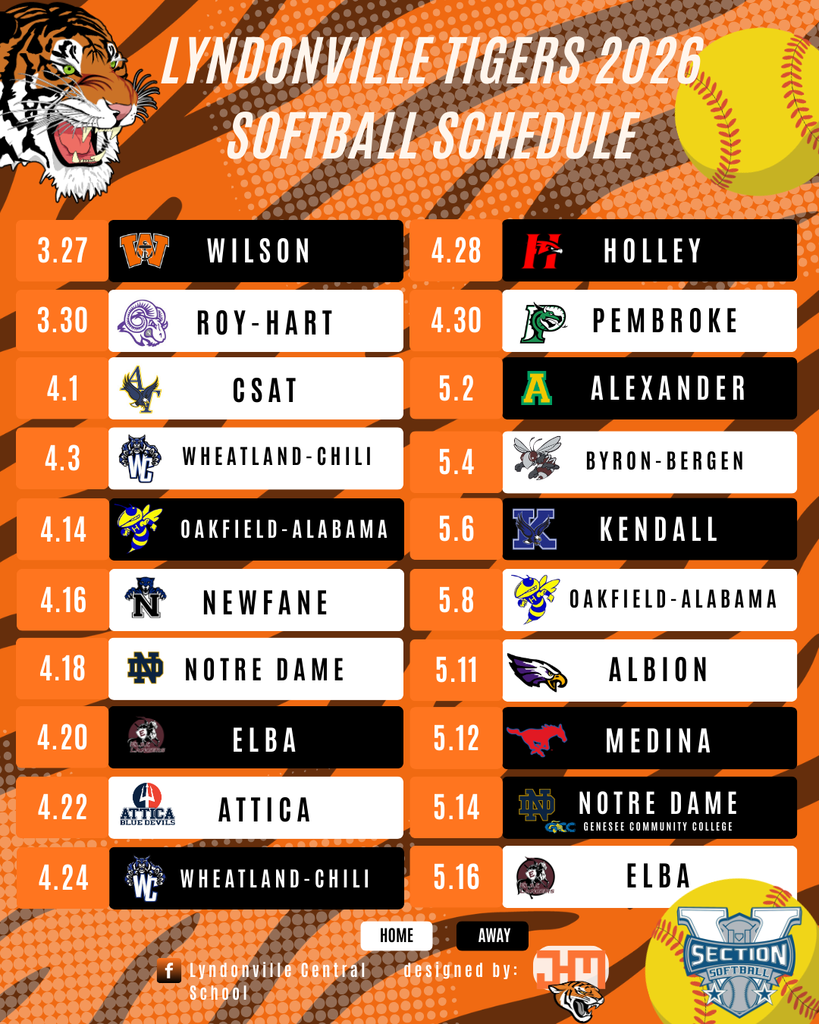 softball spring schedule