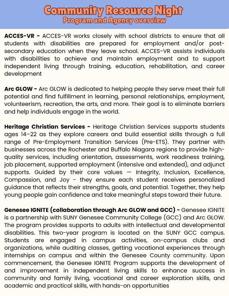 community resource night flyer page 2