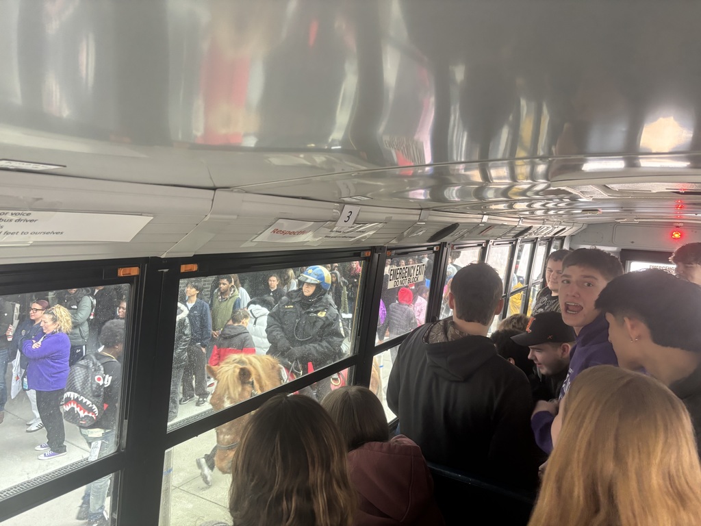 students on school bus
