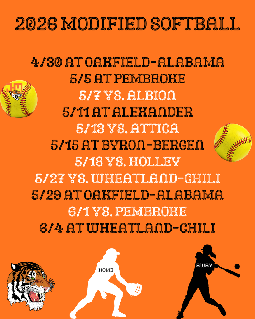 modified softball schedule