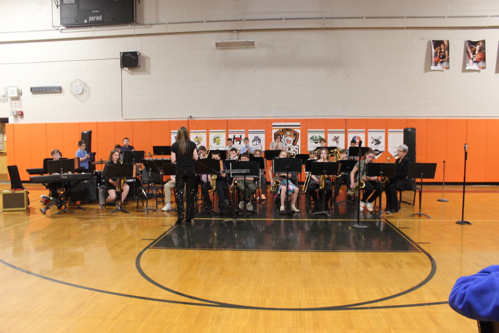 students playing instruments in band