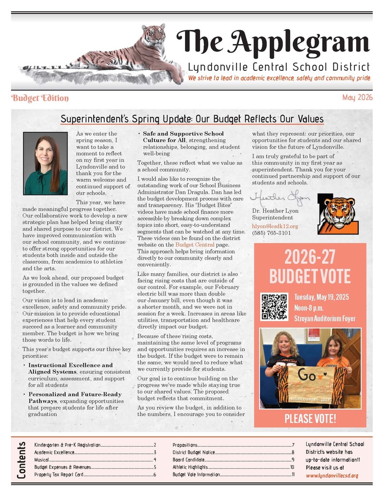 cover of budget newsletter