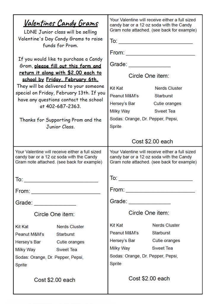 Valentine Candy Grams