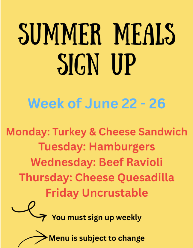 summer meals sign up flyer