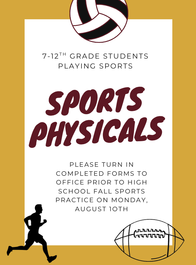 sports physicals flyer