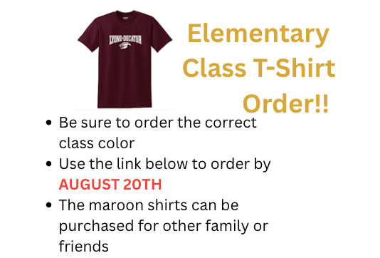 Elementary Class color shirts