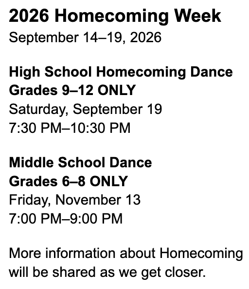 Homecoming 2026