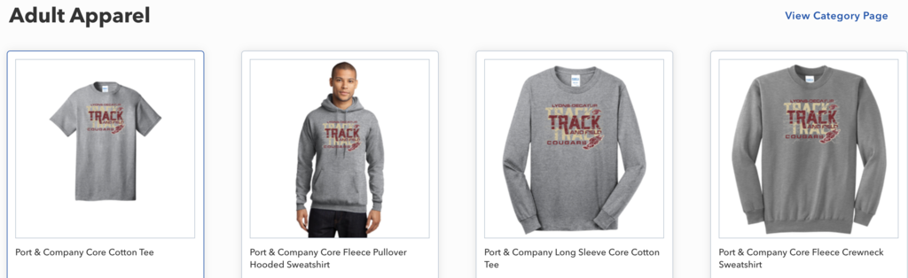 Check out the Track Team Store!