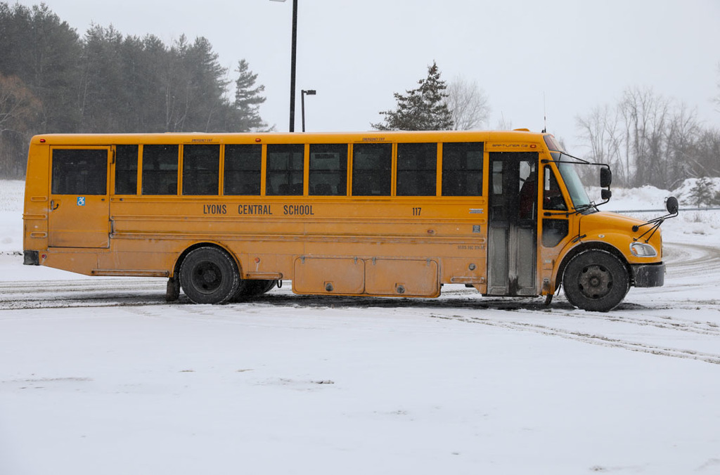 Bus in the snow