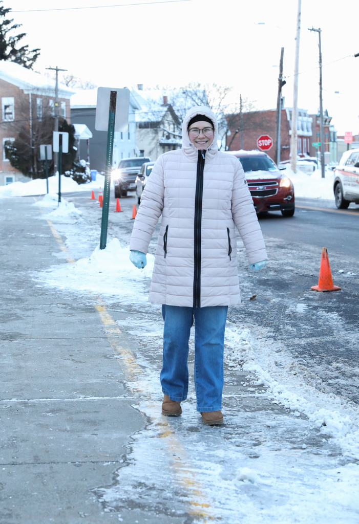 staff outside getting students out