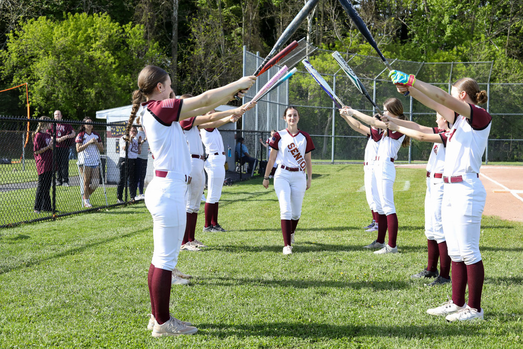 Elise walking out on senior night