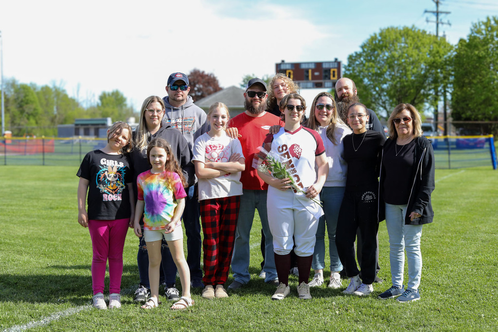 keeley family at senior night